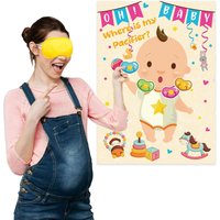 Gender Revealing: Baby Shower Team Game Card Baby Shower Birthday Party Cute Child Eye Mask
