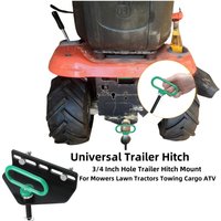 Universal Trailer Hitch Replacement With Installation Hardware 3/4 Inch Hole For Mowers Lawn Tractors Towing Cargo ATV
