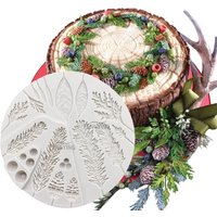 Leaf Christmas Tree Pineal Cone Silicone Mold Fondant Chocolate Sugarcraft Mold Cake Decorating Tools Baking Accessories