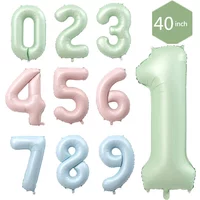 1Pc Large 40inch Number 1-9 Foil Balloons for Crown Happy Birthday Balloon Baby Shower Decor Supplies