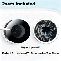 2sets Sapphire Rear Camera Lens Glass Replacement For iPhone 11 12 13 14 15 16 Plus 17Pro Max Mini Back Camera Glass Repair Part