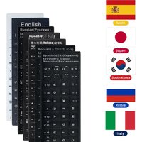 Keyboard Letters Replacement Sticker English/Korean/Spanish/Italiano/Language for Computer Laptop Notebook Desktop