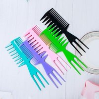 New Hair Texturizer Brush 3-In-1 Big Teeth Double Side Tooth Hair Combs Tail Comb Brush Hair Styling Combs SZI12