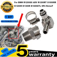 1 Zestaw Szybkozłączek Metalowych Pompy Paliwa Srebrne Nowe Do BMW R1200GS ADV R1200RT S1000RR K1200R K1300R K1600GTL HP4 RnineT