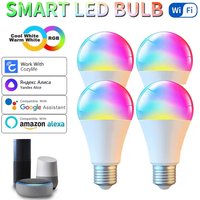 Smart LED Bulb LED Bulb Dimmable 15W 18W E27 B22 110V 220V RGBCW Color Change Lamps Smart Life App Group Control Music Rhythm