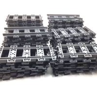 50Pcs/Lot City Trains Train Track Rail Straight Rails Technical Building Blocks Set Bricks Model Kids Classic Toys For Children image 4