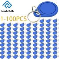 1-100pcs 13.56MHz RFID IC Key Fob Tags – NFC-Compatible for Access Control & Arduino Projects