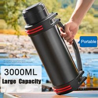 Large Capacity Thermos Bottle Outdoor Thermal Insulation Water Bottles Stainless Steel Travel Mug for Coffee Keep Hot Cold Drink