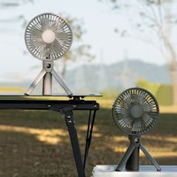 180 Degree Adjustable Fans 4 Speed Wind Camping Tripod Fan Multifunctional Camping Blower for Outdoor Desktop Use/Tent Ceiling