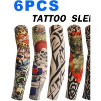 AliExpress NONE 6 PCS Tattoo Sleeve for Men Women Anti-Sunburn Sleeve Elastic Outdoor Nightclub Cycling Arm Cover Party Cycling Tattoo Sleeve