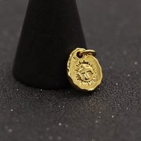 Gold Alloy Totem Phoenix Pendant Men's Beaded Bracelet DIY Accessories Handmade Rope Knot Jewelry Fashionable Ethnic Style