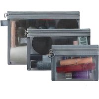 Women Mesh Cosmetic Bag Travel Storage Makeup Bag Organizer Female Make Up Pouch Zipper Clear Small Large Toiletry Beauty Case