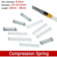 10-50pcs OD 4/4.3/4.5mm Ballpoint Pen Spring Small Elongated Compression Spring Galvanized Wire Diameter 0.4mm Length 18-30mm