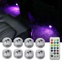 AliExpress NONE 1/10PCS Wireless Adhesive LED Car Interior Ambient Light Remote Control Decor Auto Roof Foot Atmosphere Lamp Bicycle Tail Light
