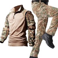 Outdoor Camo Suits Tactical Uniform Training Sets Work Wear Cargo Pants Tactic Army Combat Shirts Hunting Clothes Wear-resisting