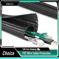 13MM 19MM PET Nylon Expandable Cable Tidy Sleeve High Quality Cuttable Size High Temperature Wear-Resistant Cable protector