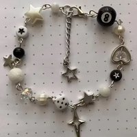 Creative Handmade No. 8 Ball Star Beaded Dice Star Bead Vortex Bracelet Coquettish Y2k Gothic Bracelet Gifts