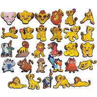 15/19/100pcs Lion King Simba Shoes Charms Cartoon Slides Clogs Sandals Decoration Shoe Accessories Buckle for Friends Gifts