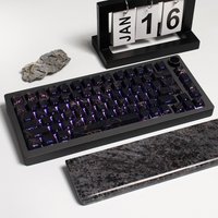 131 Keys Marble Texture Keycaps Side Print Backlit Black Dye-Sub PBT Keycap Cherry Profile For 60% 68% 75% Mechanical Keyboard