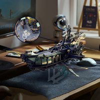DIY 3D Wooden Puzzle Whale Ark of the Universe Spaceship Jigsaw Puzzle Assembly Miniature Model Kits Toys For Friends Gifts