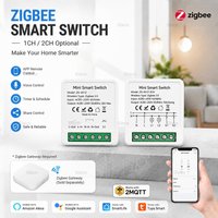 Zigbee Smart Switch Module 1/2Gang Mini 16A Relay Breaker Switches Smart Home Automation For TUYA Zigbee 2MQTT Alexa Google Home