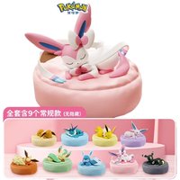 2026 Hot Anime Eevee Multi Stance Sleeping Posture Series Blind Box Figures Cute Desk Decor Scene Building Kit Model Toy Gifts