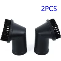 2pcs Black Vacuum Cleaner Attachment Round Dust Brush Bristle Brush Head 35mm Vacuum Cleaner Tools Attachment Parts Gadget