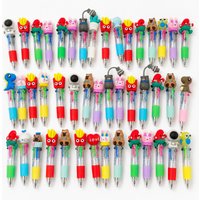 3/5/10 Pieces of 4-in-1 Fun Pens, Ballpoint Pens with 4 Types of Colored Ink, Perfect for Party Favors, Classroom Prizes, Birthday Gifts, Delightful Multi-Color Pen Sets, Made of Pvc, with Various
