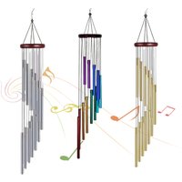 1PC Tuned Metal Wind Chimes 12 Aluminum Tubes Outdoor Garden Yard Hanging Decor,Outdoor Balcony Garden Decorative Wind Chime