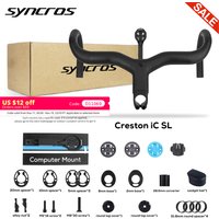 AliExpress NONE Syncros Creston IC SL Carbon Handlebar Internal Routing Road Bicycle HandleBar Di2 Matte Black Integrated Cockpit With mount
