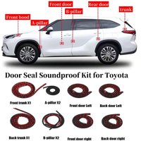 10pcs Door Seal Soundproof Kit for Toyota highlander RAV4 Prado Camry Corolla Avalon Ralink Tacoma 4Runner Rubber Soundproof