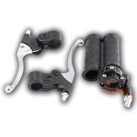 22mm Mini Motorcycle Twist Throttle Handle Brake Lever Set for 2 Stroke 47cc 49cc Off Road Mini Bike ATV Motocross Motorcycle