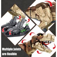 MOC Technology Jurassic Park Indominus Rex Dinosaurs World Building Blocks Mosasaur T-Rex Dragon Model Bricks Kids Toy