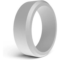 Men's Silicone Wedding Bands, 8mm Wide Rubber Rings for Workout Sports, Comfort Fit Ring Set, Gift for Husband Him