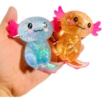 Stress Relief Toy Game Colorful Salamander Maltose Squishy Toy Axolotl Squeeze Fidget Toy For Friend Christmas Gift