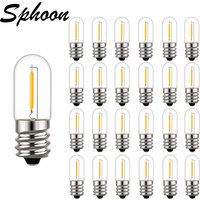 25pcs LED T16 0.6W String Replacement Light Bulbs E12 E14 Warm White 2700K Glass Light Bulbs 110V 220V Dimmable Outdoor String L