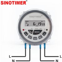 1 Second Interval Time Relay 220V 12V 7 Days Programmable Digital Timer Switch With Cover 10A Detachable Battery 28 Group ON/OFF