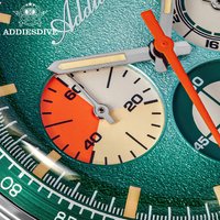 ADDIESDIVE Quartz Watches For Man High Quality Chronograph 37mm Aluminum Bezel Tachymeter Sports Watch 100m Waterproof Luminous