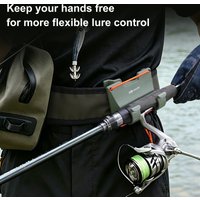 Outdoor Belt Clip Rod Holder Hands-Free Slide Lock System Portable Fishing Rod Holster for Outdoor Fly Fishing and Spinning Rods