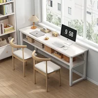 Einfacher langer Tisch, Doppelschreibtisch, Student, Zuhause, Arbeitstisch, Computertisch, Schreibtisch, Arbeitswand, ultraschmaler Tisch