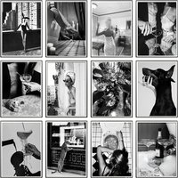 1pc frameless Disco Party Champagne Goblet Bathroom Wall Art Black And White Poster Canvas Paintings Wall Art Pictures Home Deco
