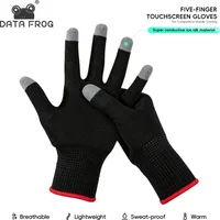 Data Frog Gaming Gloves, Breathable Finger Sleeves Compatible with PlayStation 5 Dualsense Controller & Mobile Touch Screen