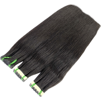 JENSFN High Quality Mini Tape In Hair Extensions 100% Remy Natural Real Human Hair 16"-26"Inch Straight Tape Ins For Salon