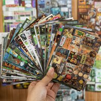 DIY Vintage Classic Sticker Book Easy to Peel Star Film Matte Film Glossy Film Materials for Water Bottle Laptop Phone