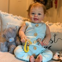 Reborn-lalki dziewczyny 22 cali Reborn-lalki miękkie winylowe owe sznurka ciało realistyczne prawdziwy wygląd Lebensechte babypuppe