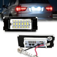2Pcs LED Lights License Plate Light For Mini Cooper R56 R57 R58 R59 Built-In CAN-bus Resistor Error Free Waterproof 6000K White