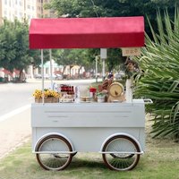 Internet celebrity wrought iron float movable stall hand push street cart stall trolley night market outdoor scenic area sales c