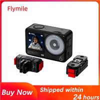 Flymile Rotatable Magnetic Quick Release Mount for DJI Osmo Nano/Action 6,Dual Interfaces,for Cycling,Hiking,Desktop Shooting