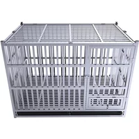 Heavy Duty Rolling Dog Veterinary Cages Stainless Steel Metal Dog Kennels Large For Dogs Pet Cages