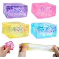 New Hot Maltose Simulated Tofu Small Ice Cubes Anti Stress TPR Block Decompression Toy Slow Rebound Polar Light Colorful Squeeze